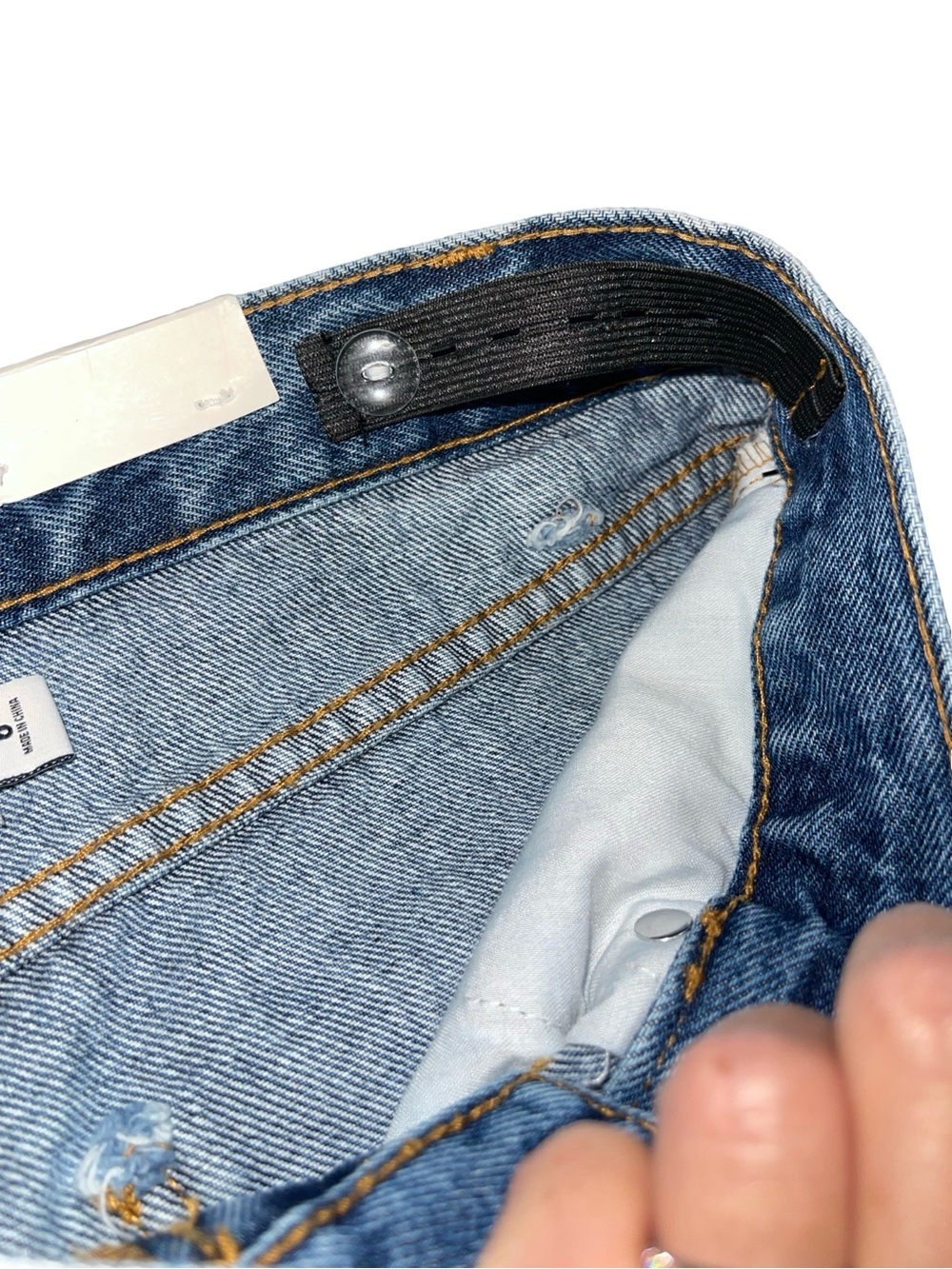 KBB by Kahlana The Lynnox Wide Leg Drawstring Jeans Wash Blue Size 6 NWT - Picture 9 of 11
